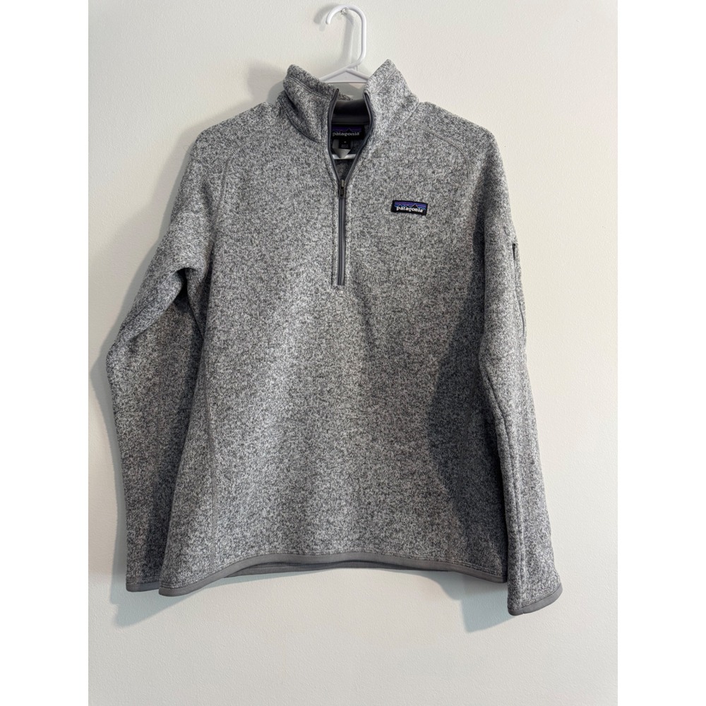 Patagonia Better Sweater Quarter Zip Womens Medium Gray Fleece Pullover Jacket